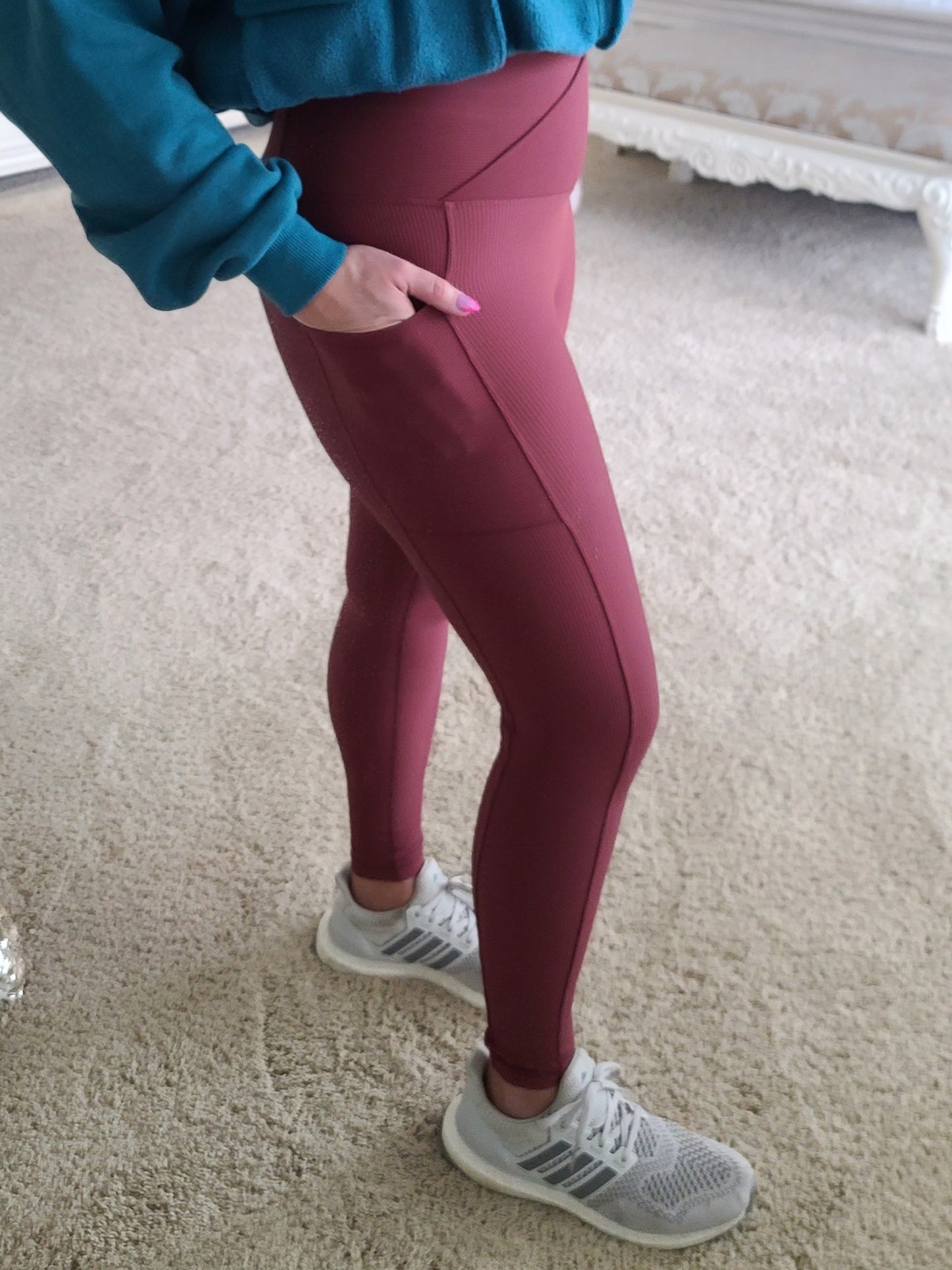 Max Sculpt Crossover Ribbed Leggings