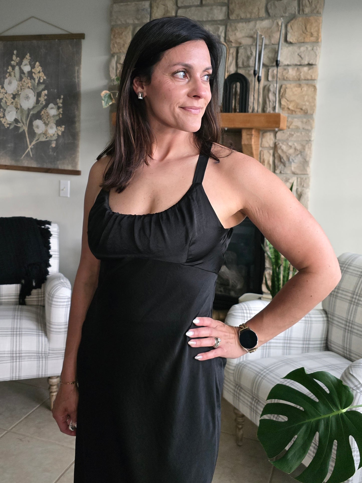 Black Tie Open Back Dress