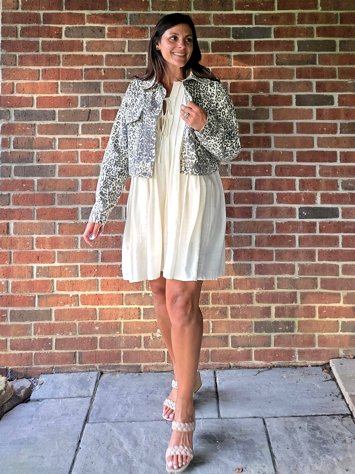 Tie Front Pleated Mini Dress