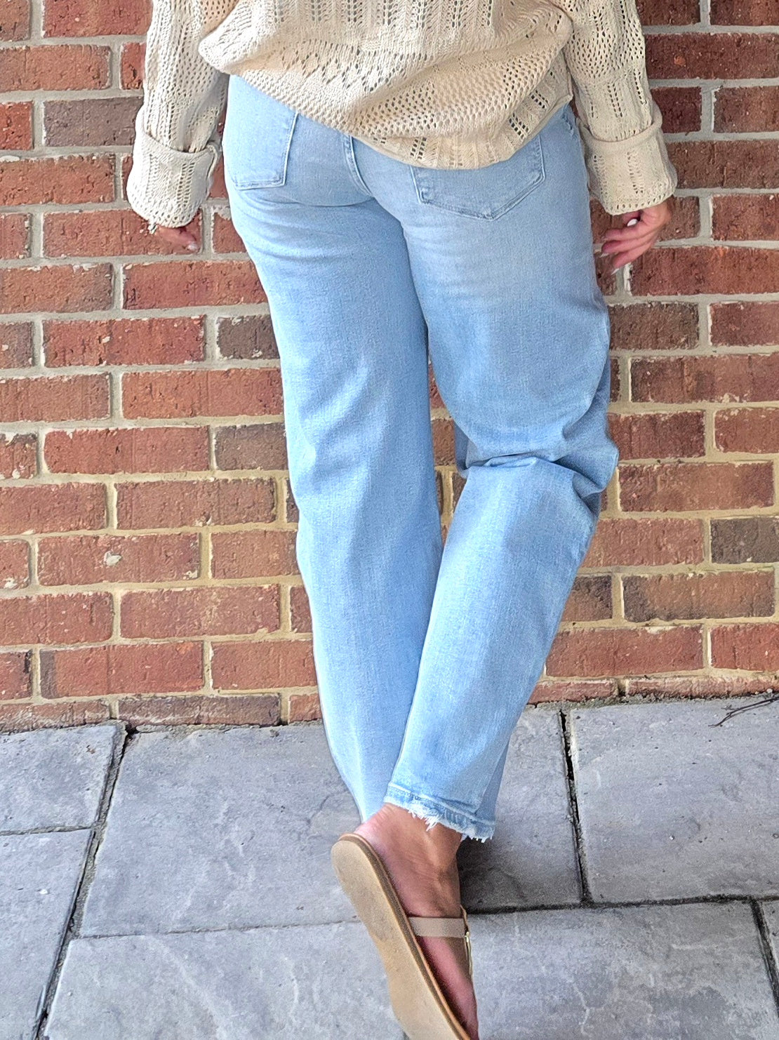 High Rise Barrel Leg Jeans