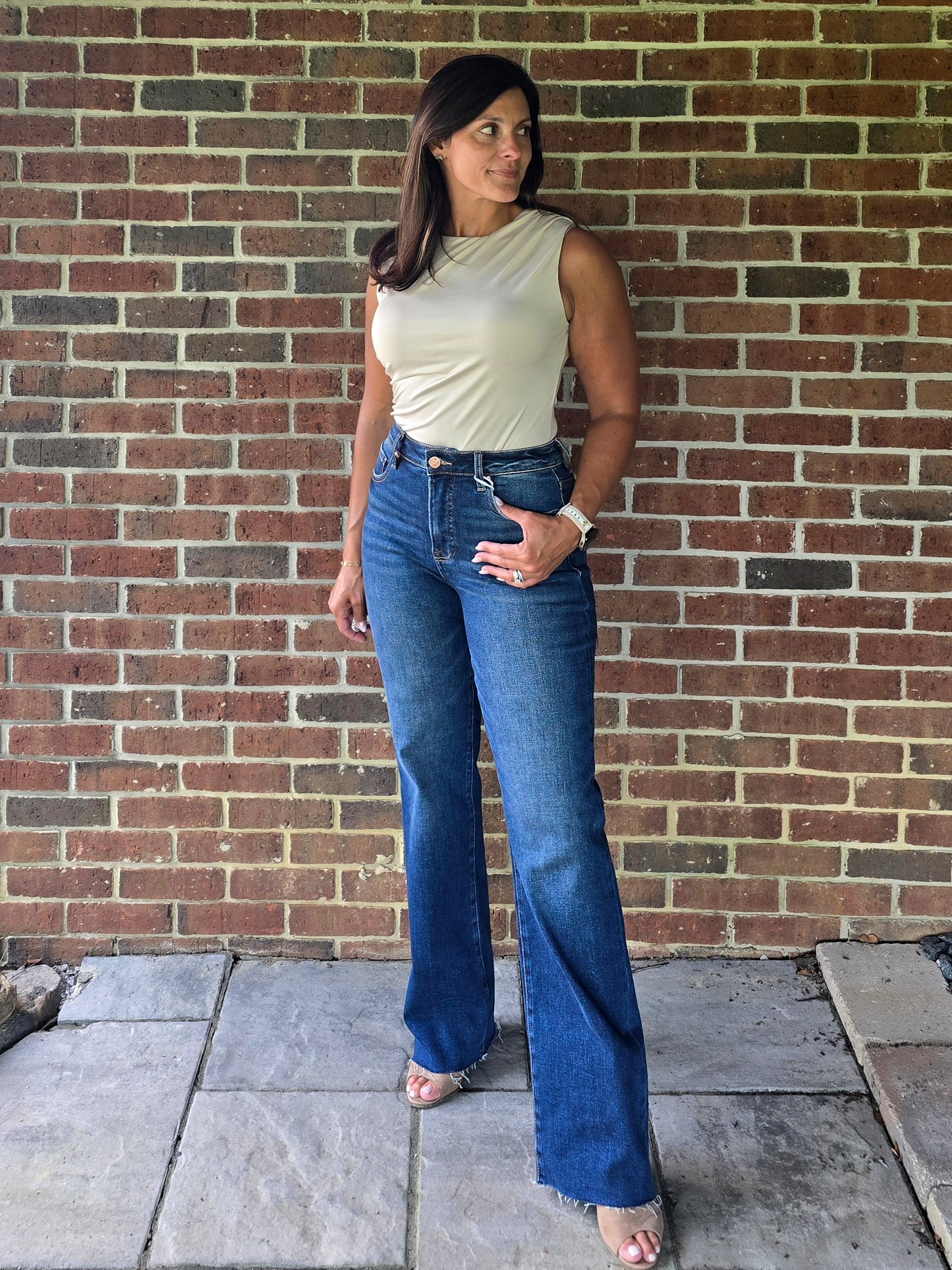 Shirring Detail Sleeveless Bodysuit