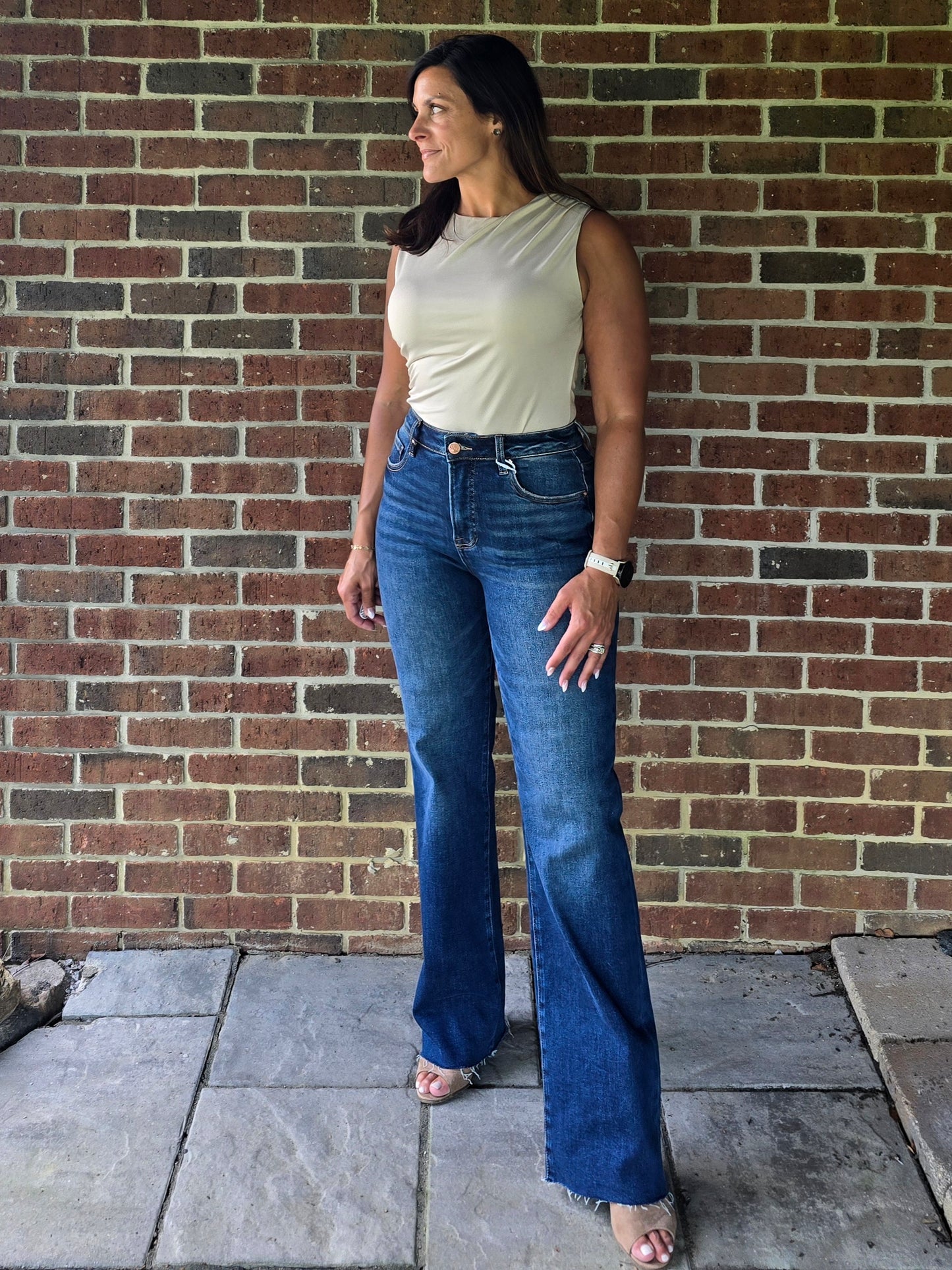 Shirring Detail Sleeveless Bodysuit