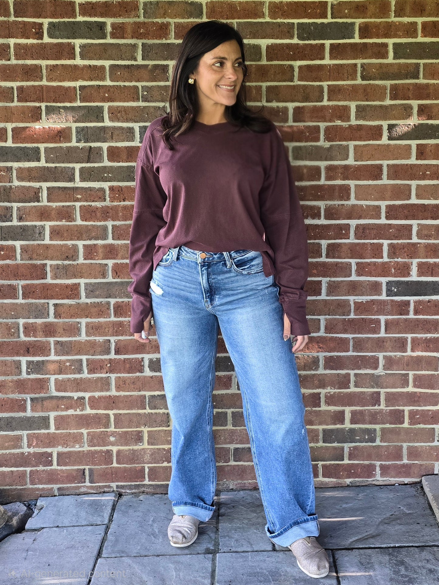 Risen High Rise Baggy Fit Jeans