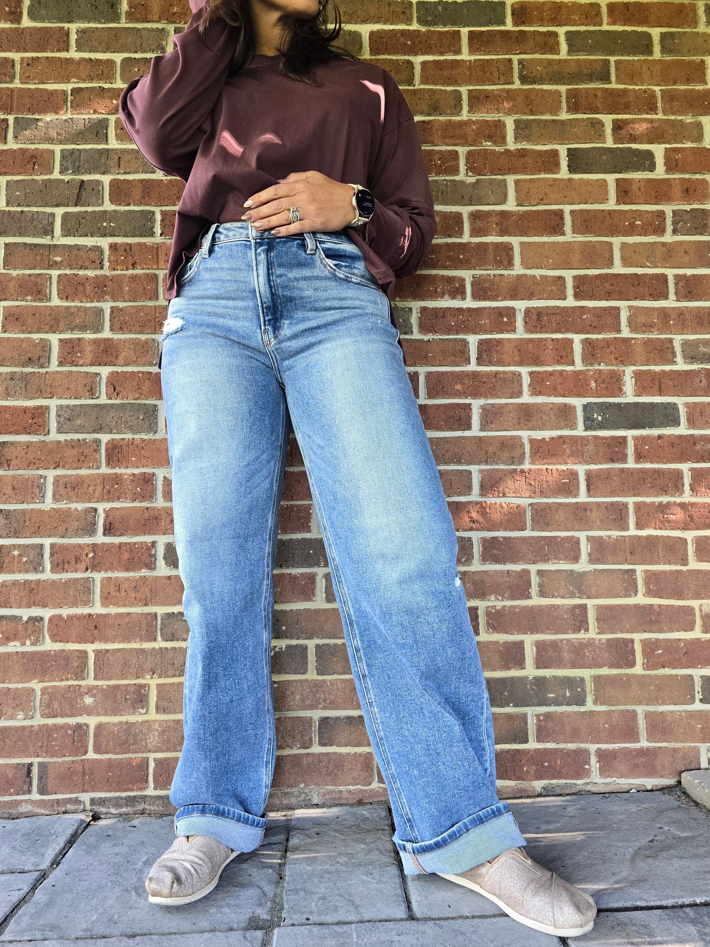 Risen High Rise Baggy Fit Jeans