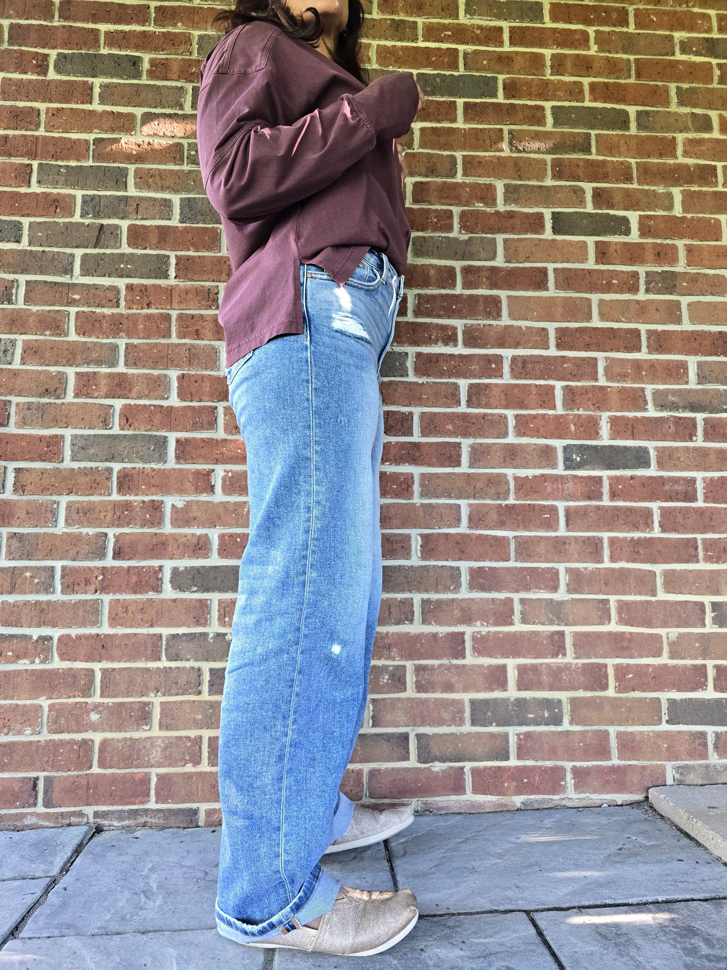 Risen High Rise Baggy Fit Jeans