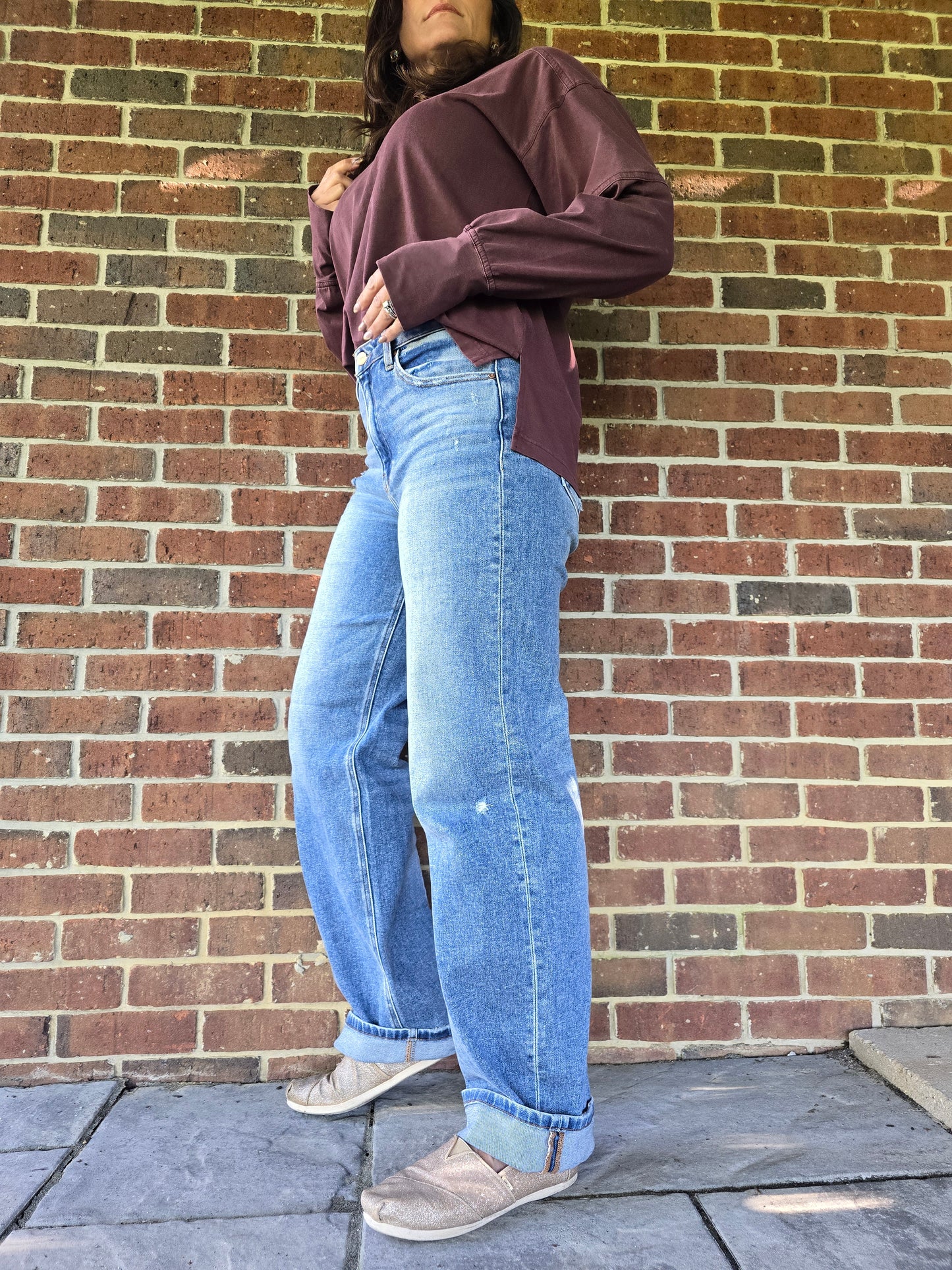 Risen High Rise Baggy Fit Jeans