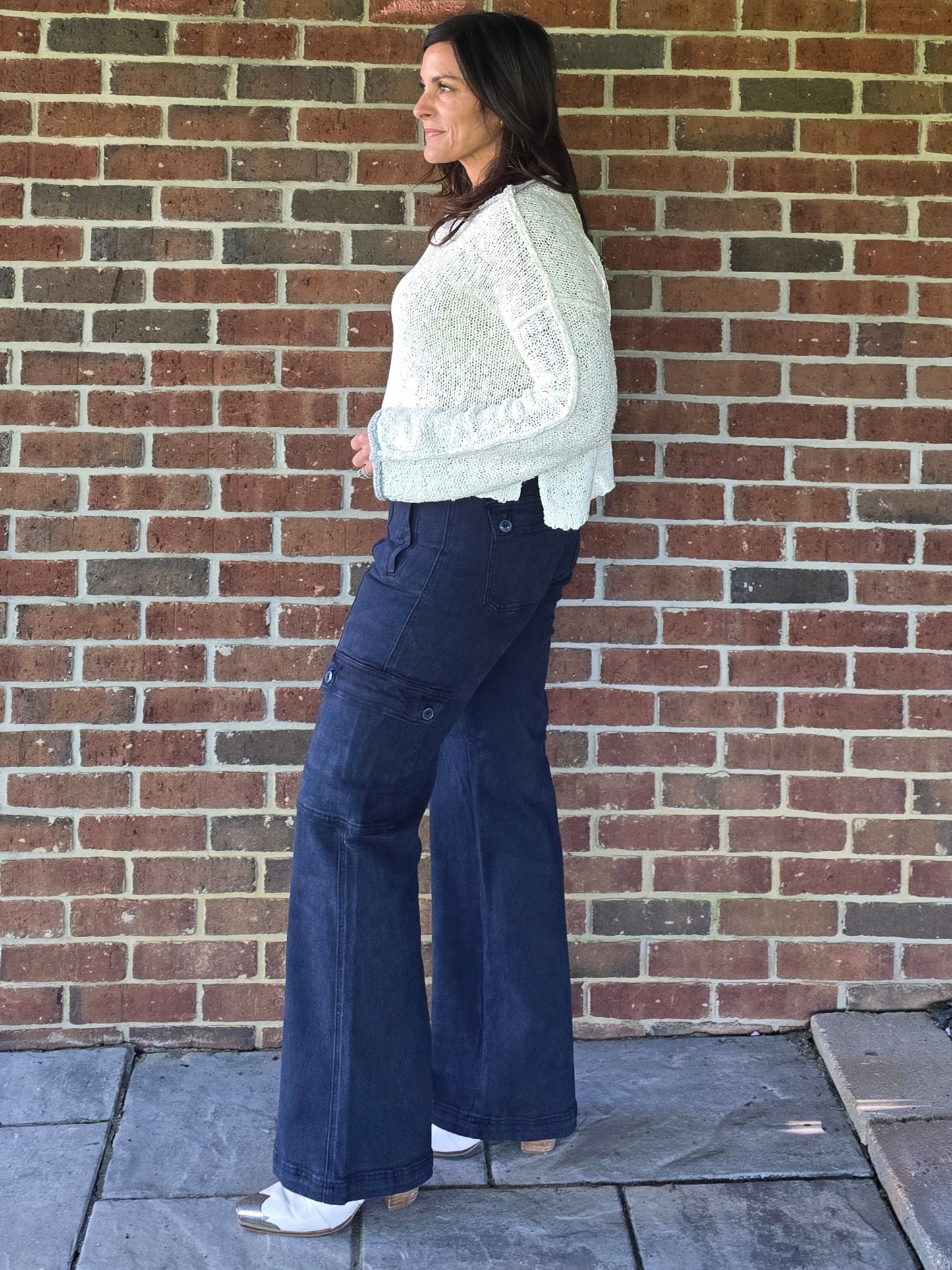 Risen High Rise Wide Leg Cargo Pant