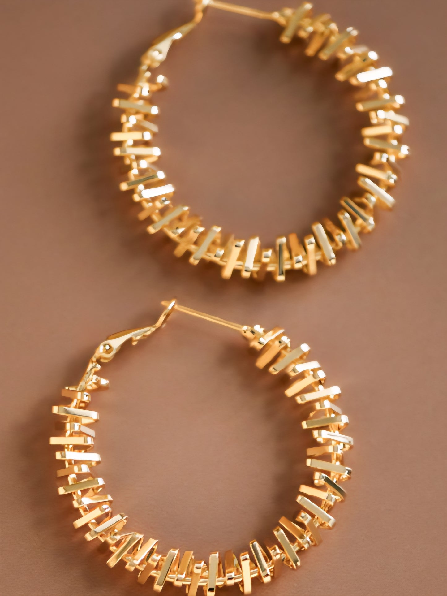 18K Gold Plated Coil Hoops