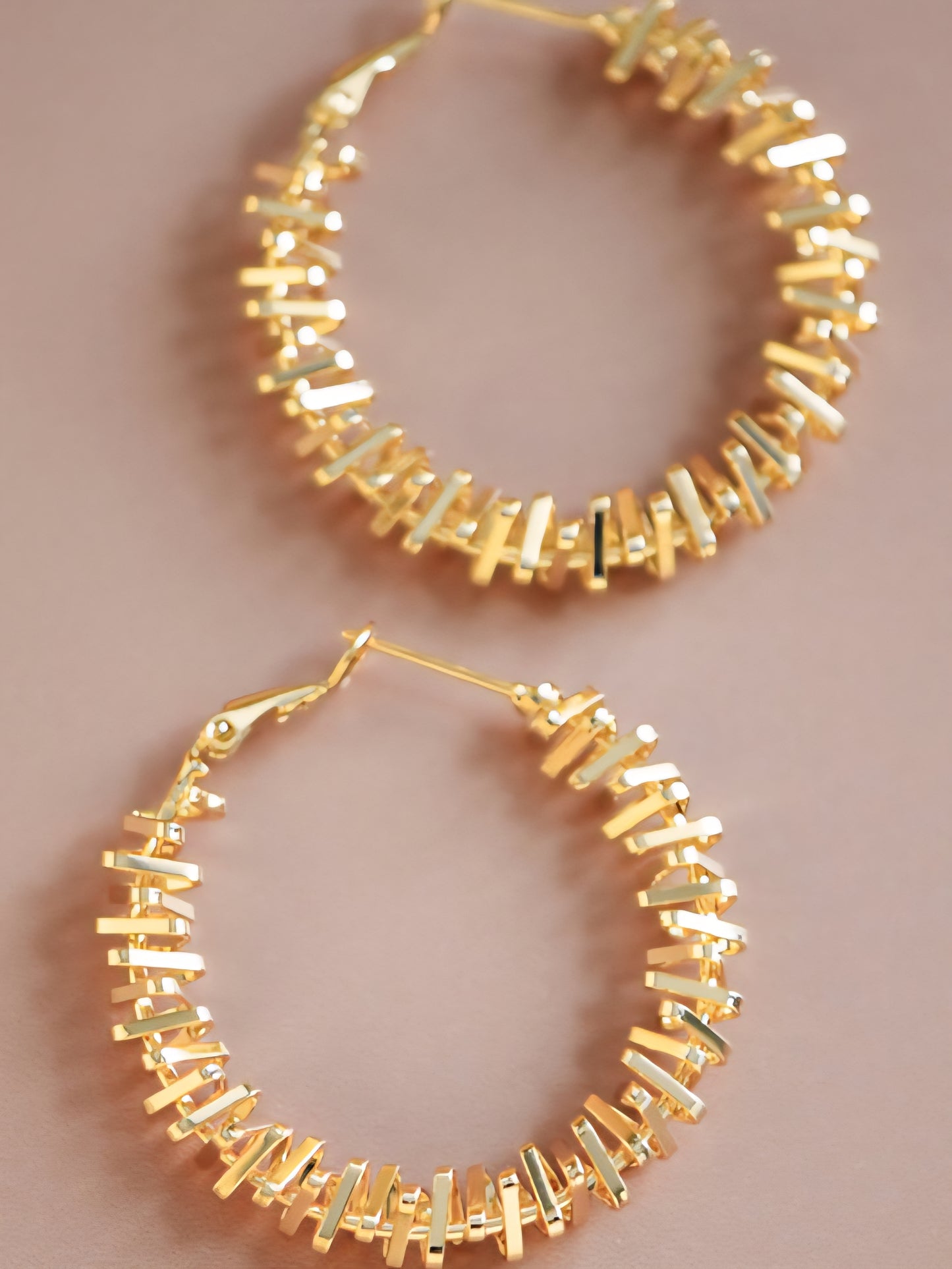 18K Gold Plated Coil Hoops