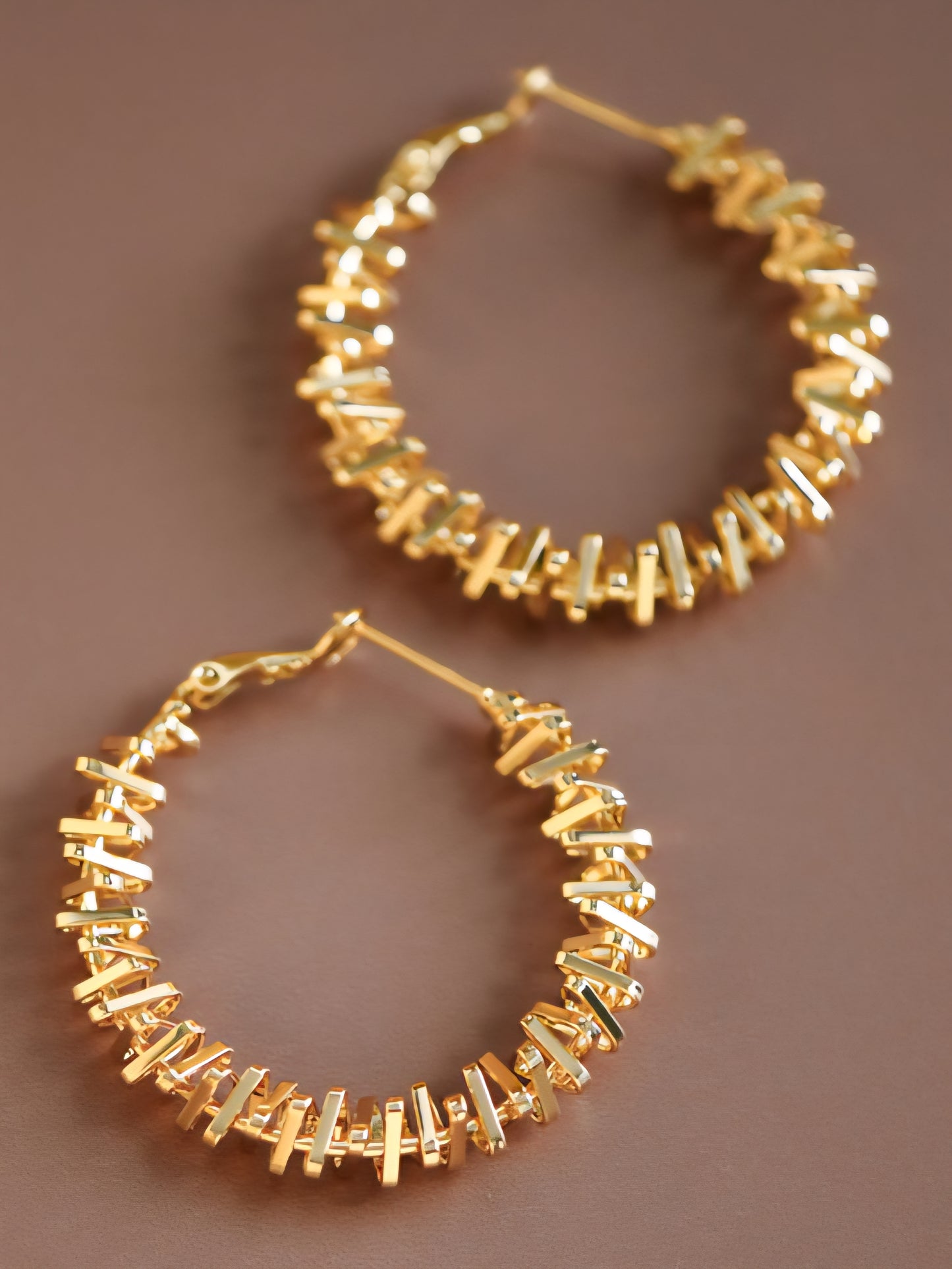 18K Gold Plated Coil Hoops