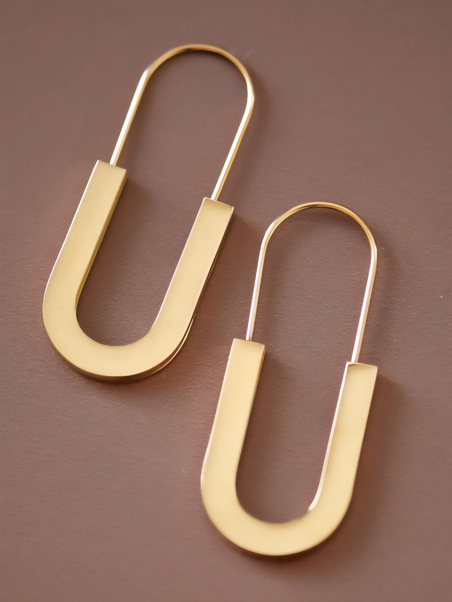 18K Gold Plated U Hoop Earrings