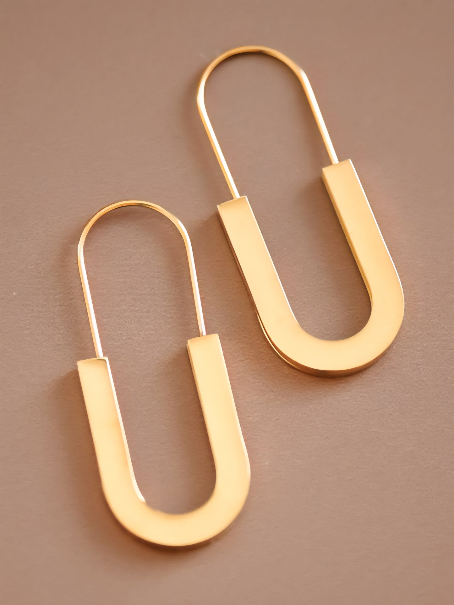 18K Gold Plated U Hoop Earrings