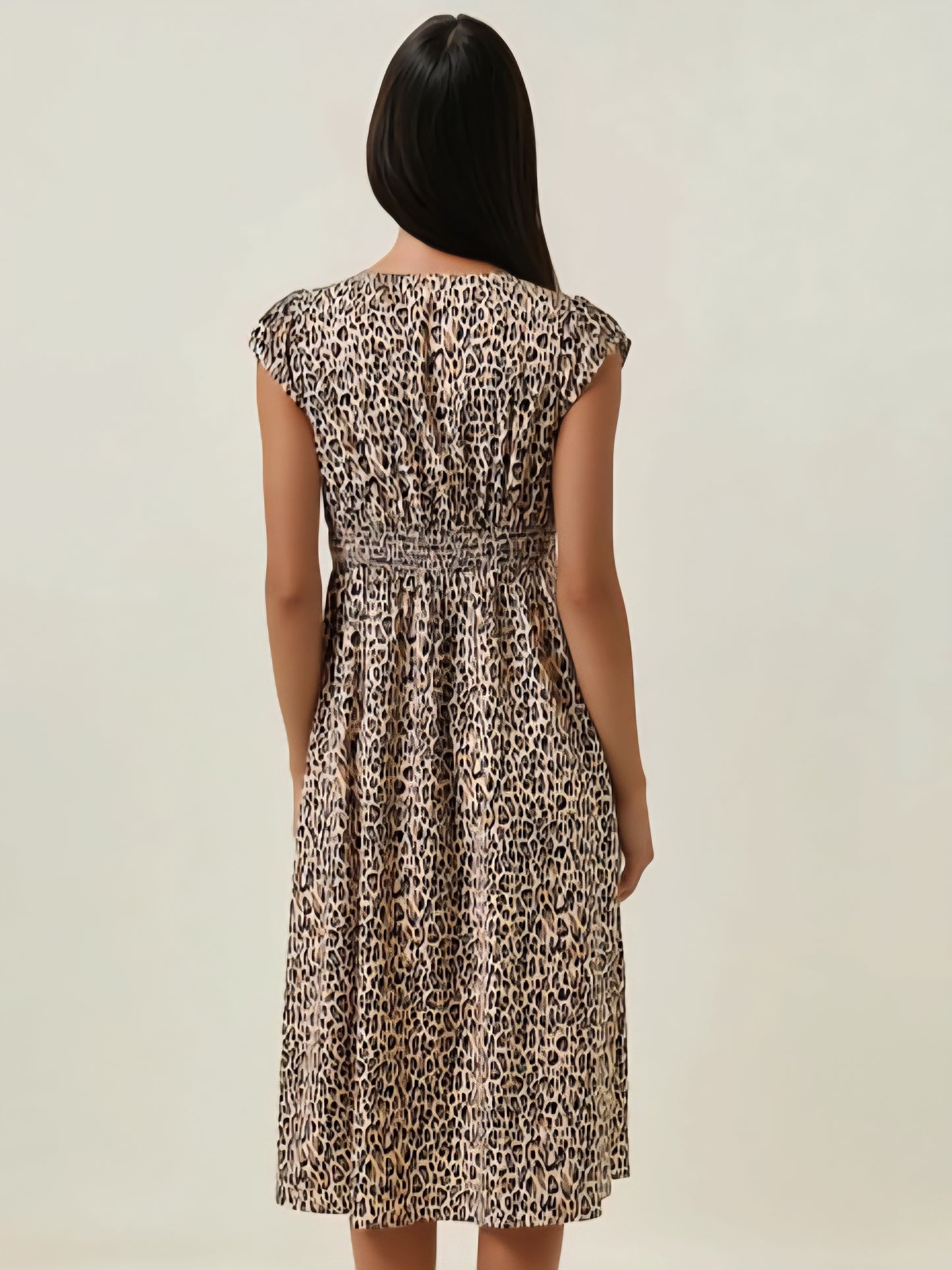 Leopard Print Midi Dress