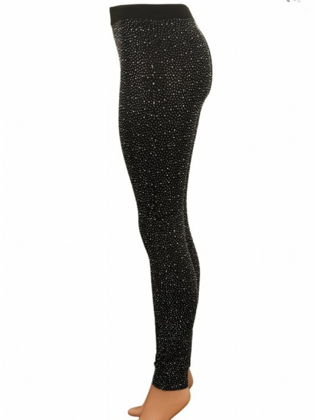 Clear Rhinestone Leggings