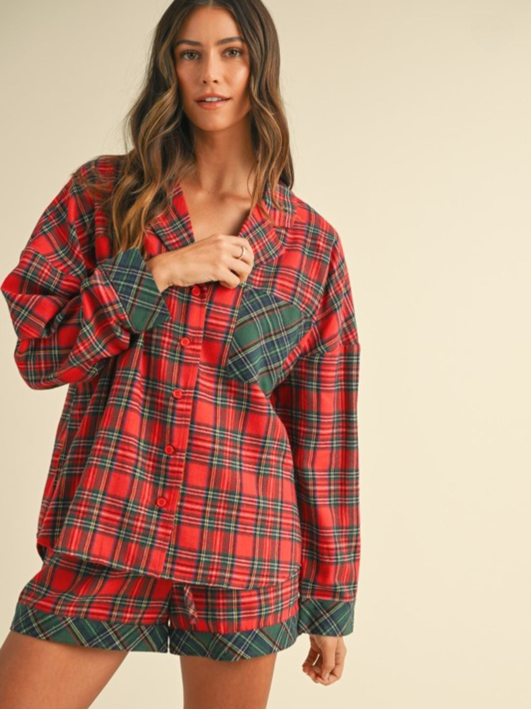 Tartan Plaid Pajama Set