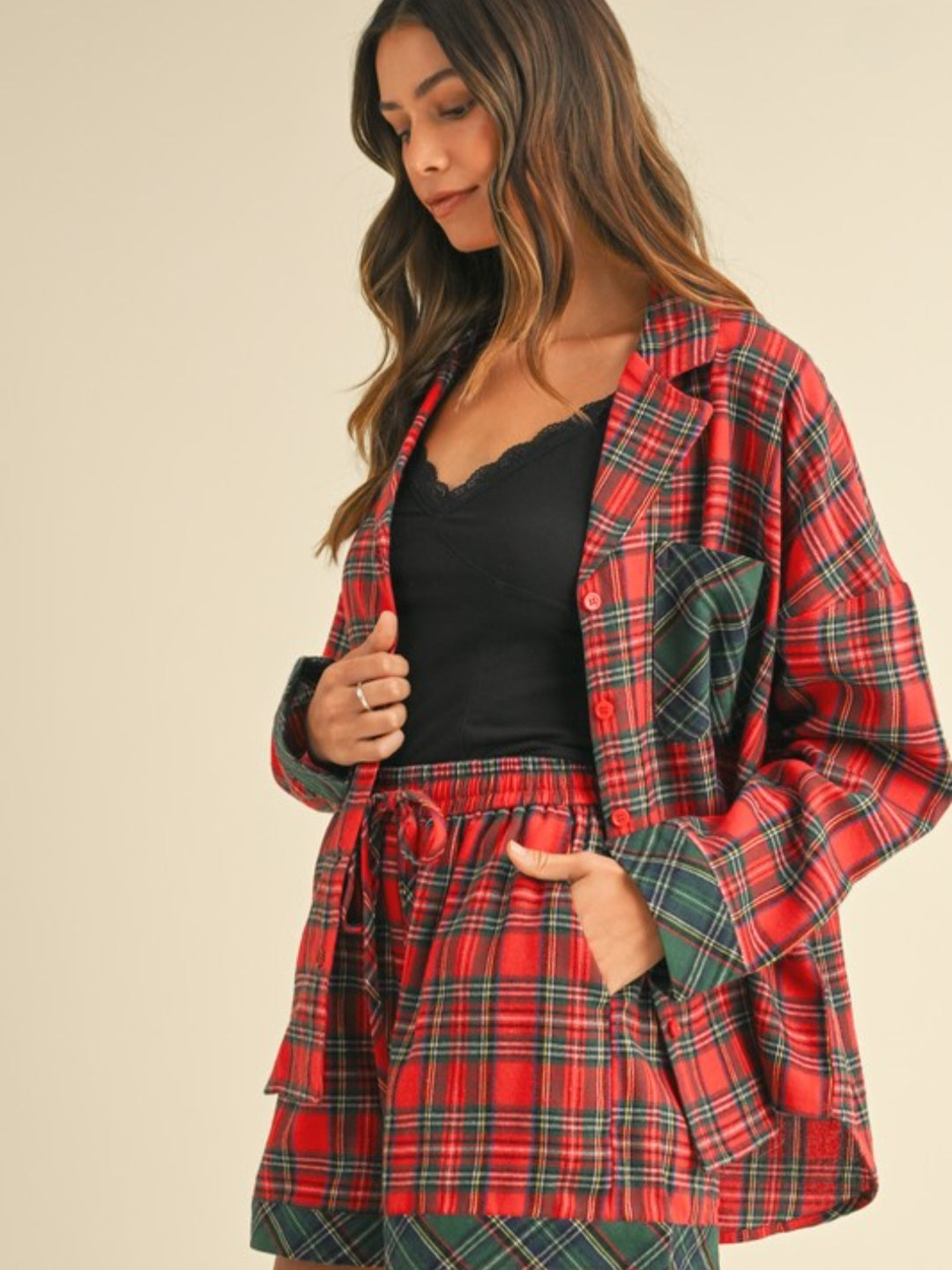 Tartan Plaid Pajama Set