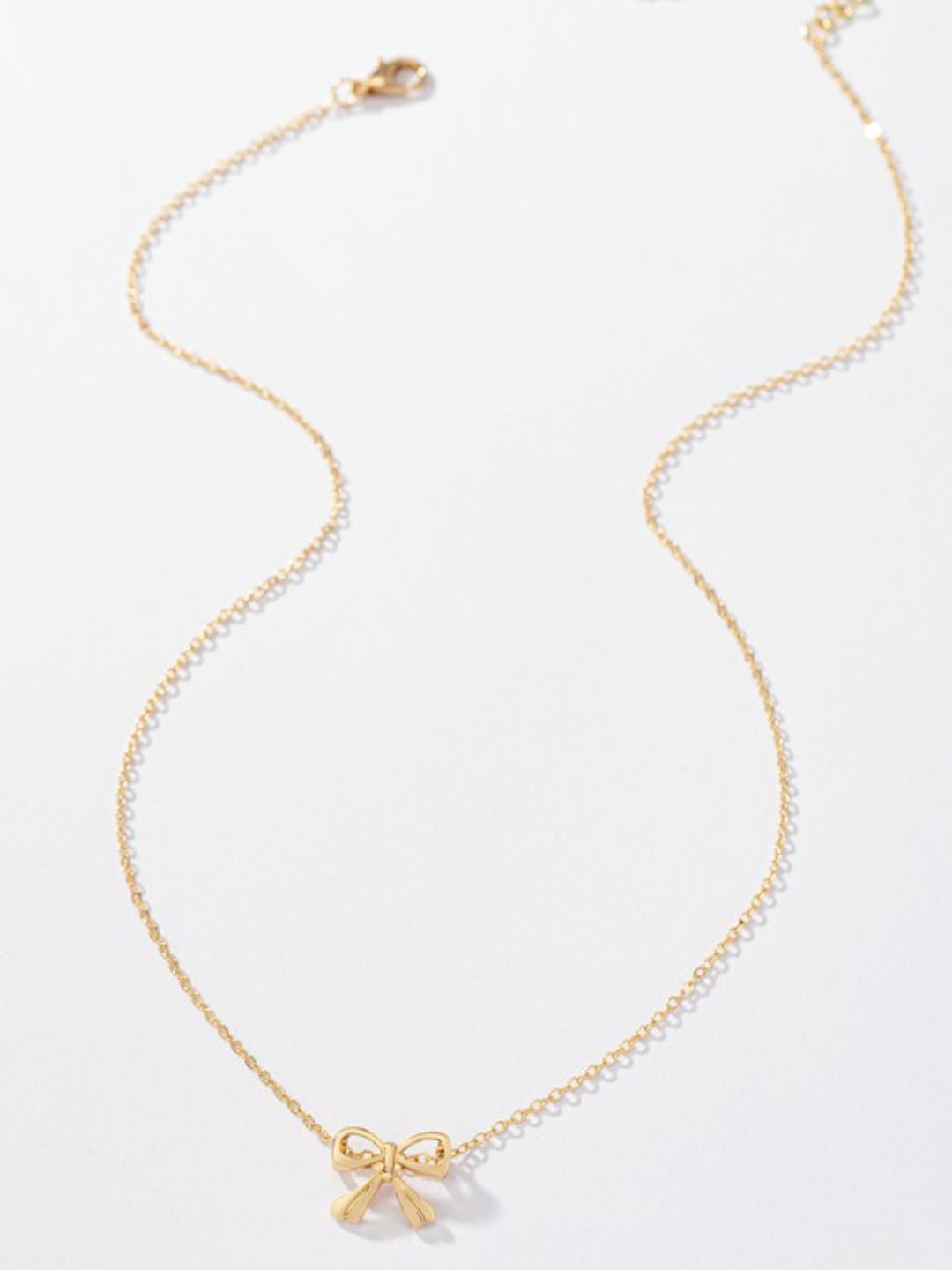 Small Gold Bow Necklace