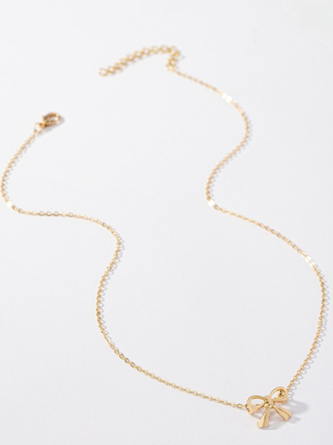 Small Gold Bow Necklace