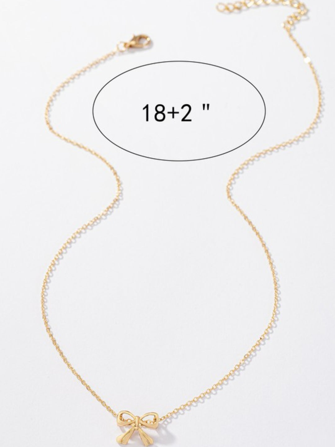 Small Gold Bow Necklace