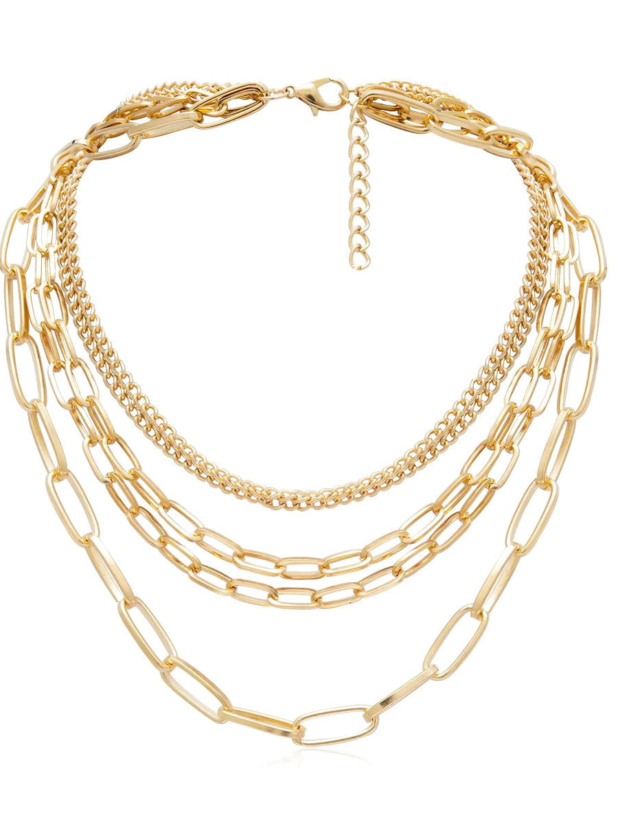Gold Chain Necklace Stack