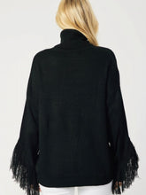 Load image into Gallery viewer, Fringe Turtleneck High-Low Sweater
