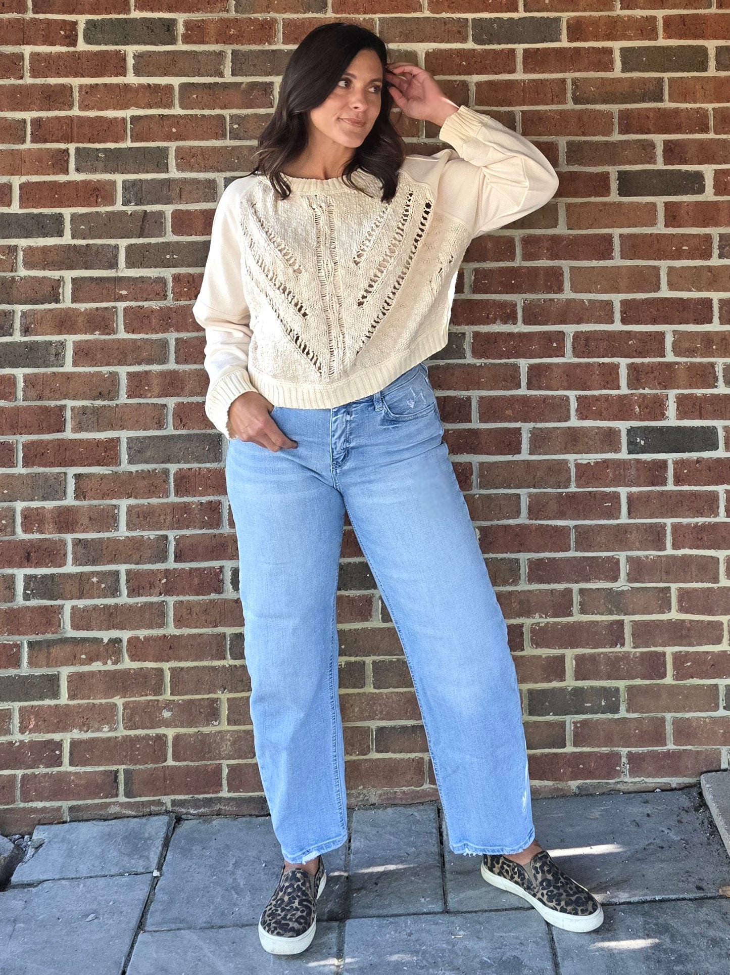 Textured Drift Knit Sweater