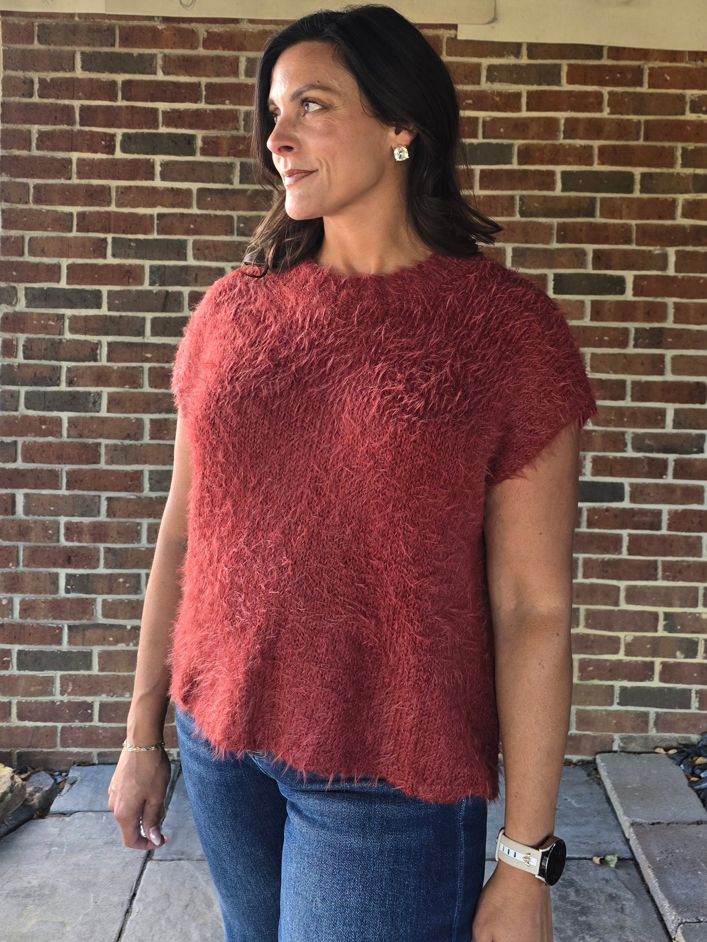 Mohair Sweater with Satin Tie Back