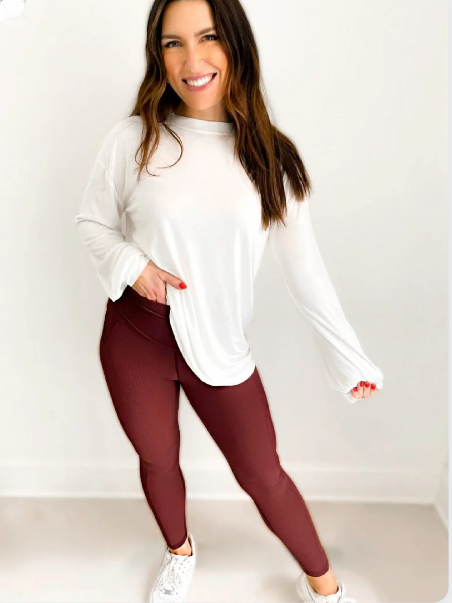 Max Sculpt Crossover Ribbed Leggings