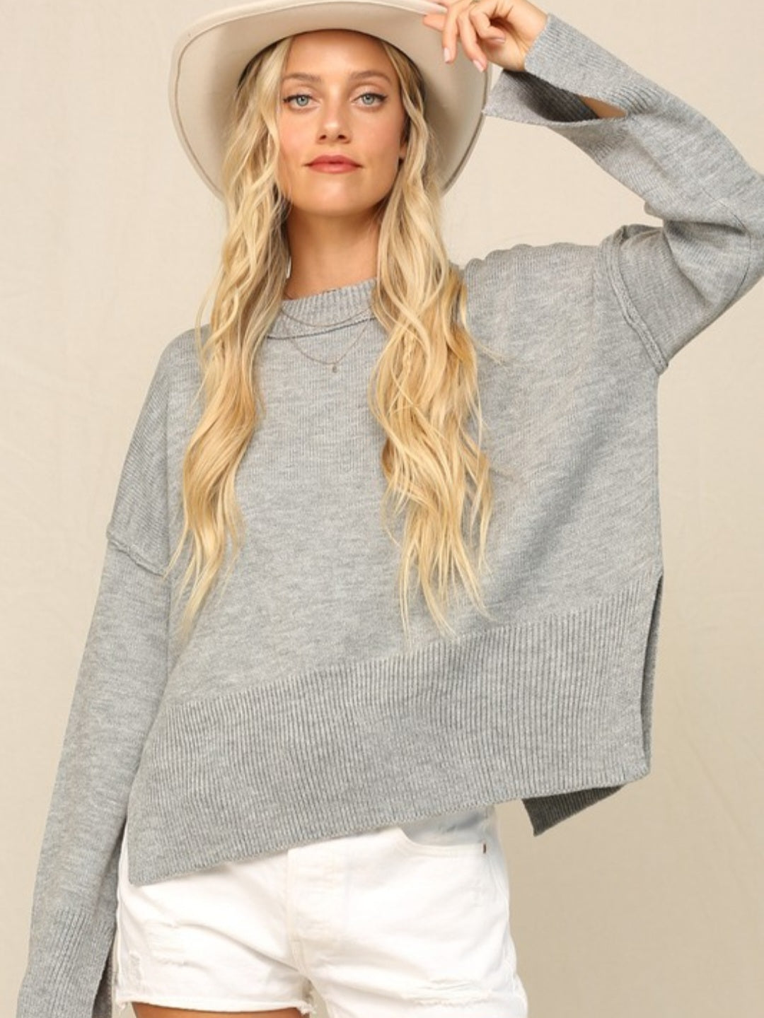 Split Hem Sweater