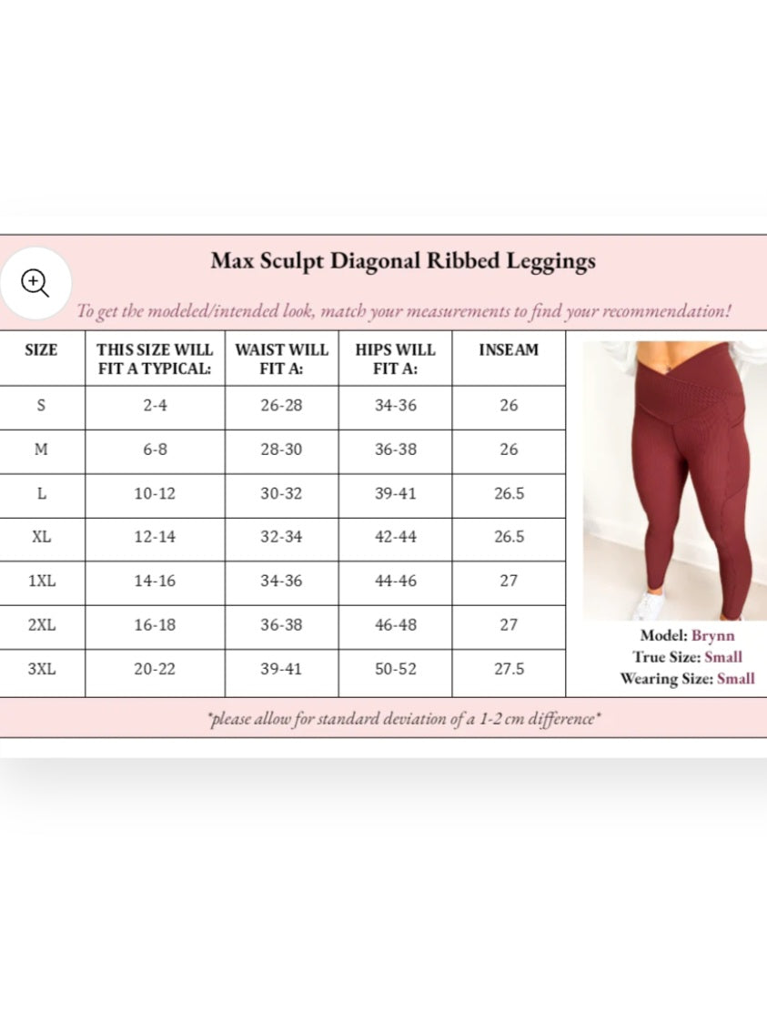 Max Sculpt Crossover Ribbed Leggings