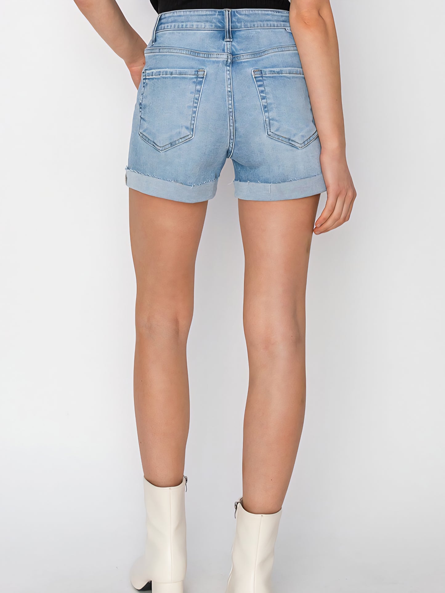 High Rise Cuffed Shorts