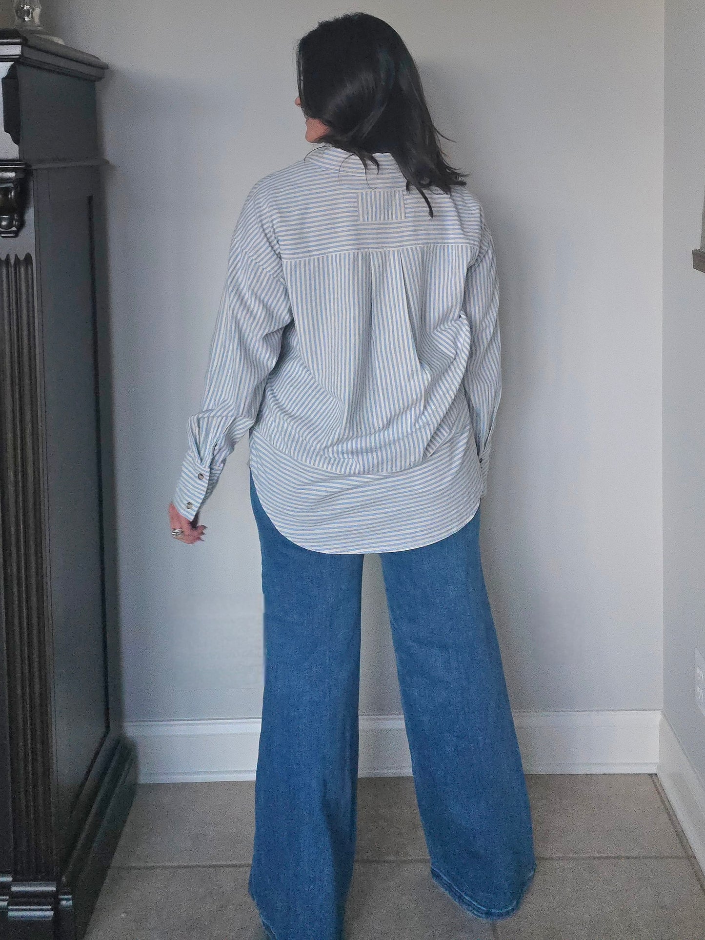 Classic Stripe Button Down Oxford