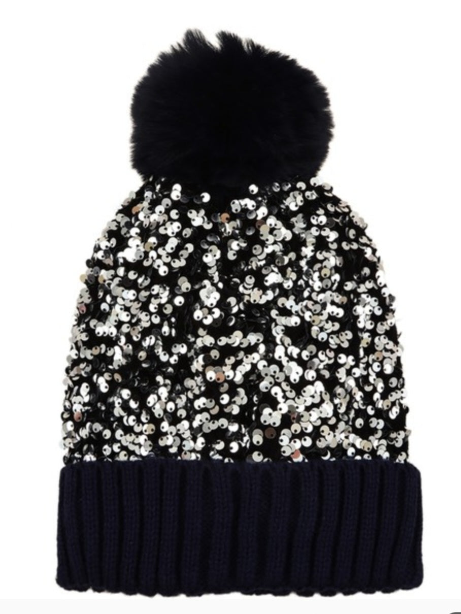 Sequin Beanie Hat