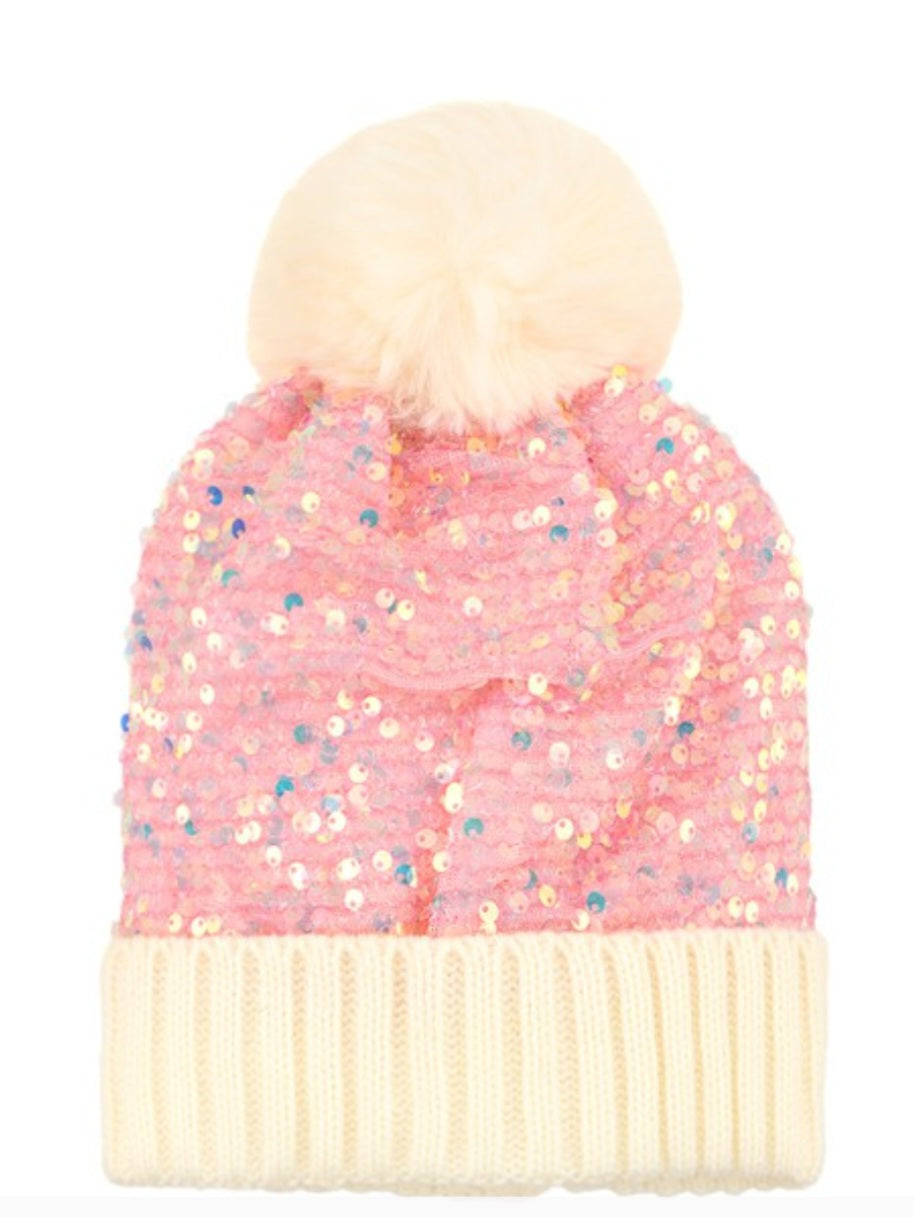 Sequin Beanie Hat