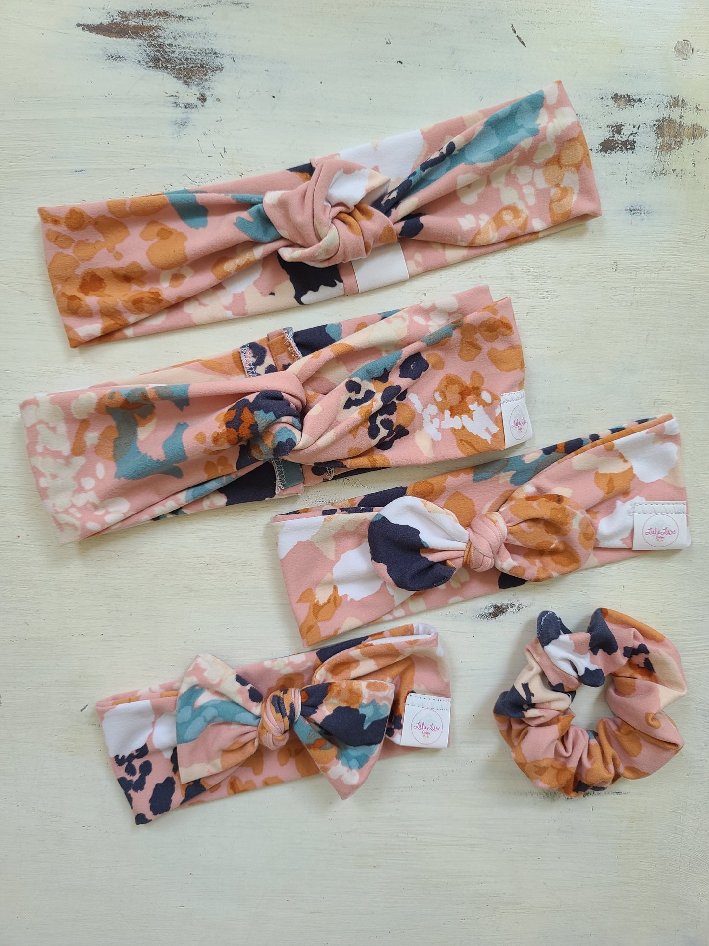 Abstract Leopard Top Knot