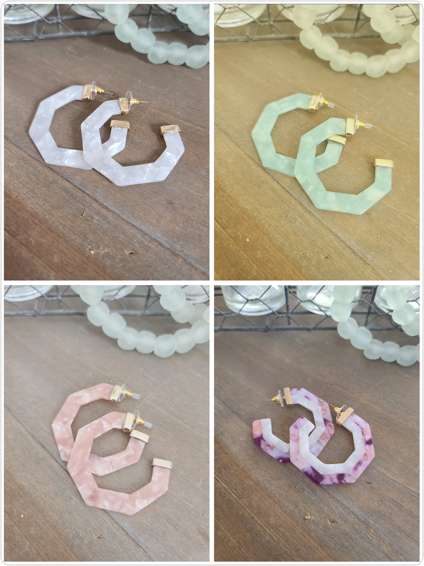 Resin Geo Hoops