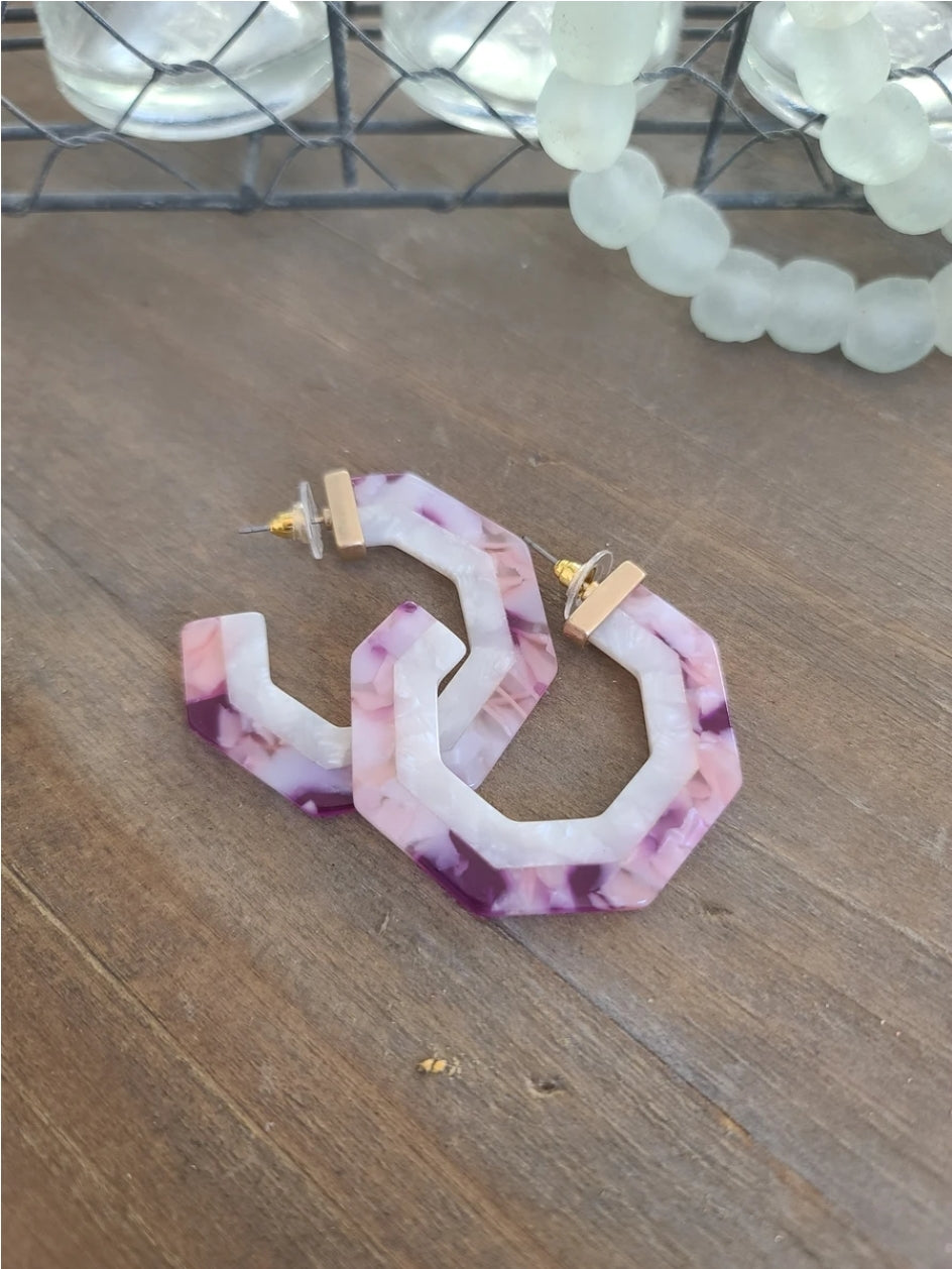 Resin Geo Hoops