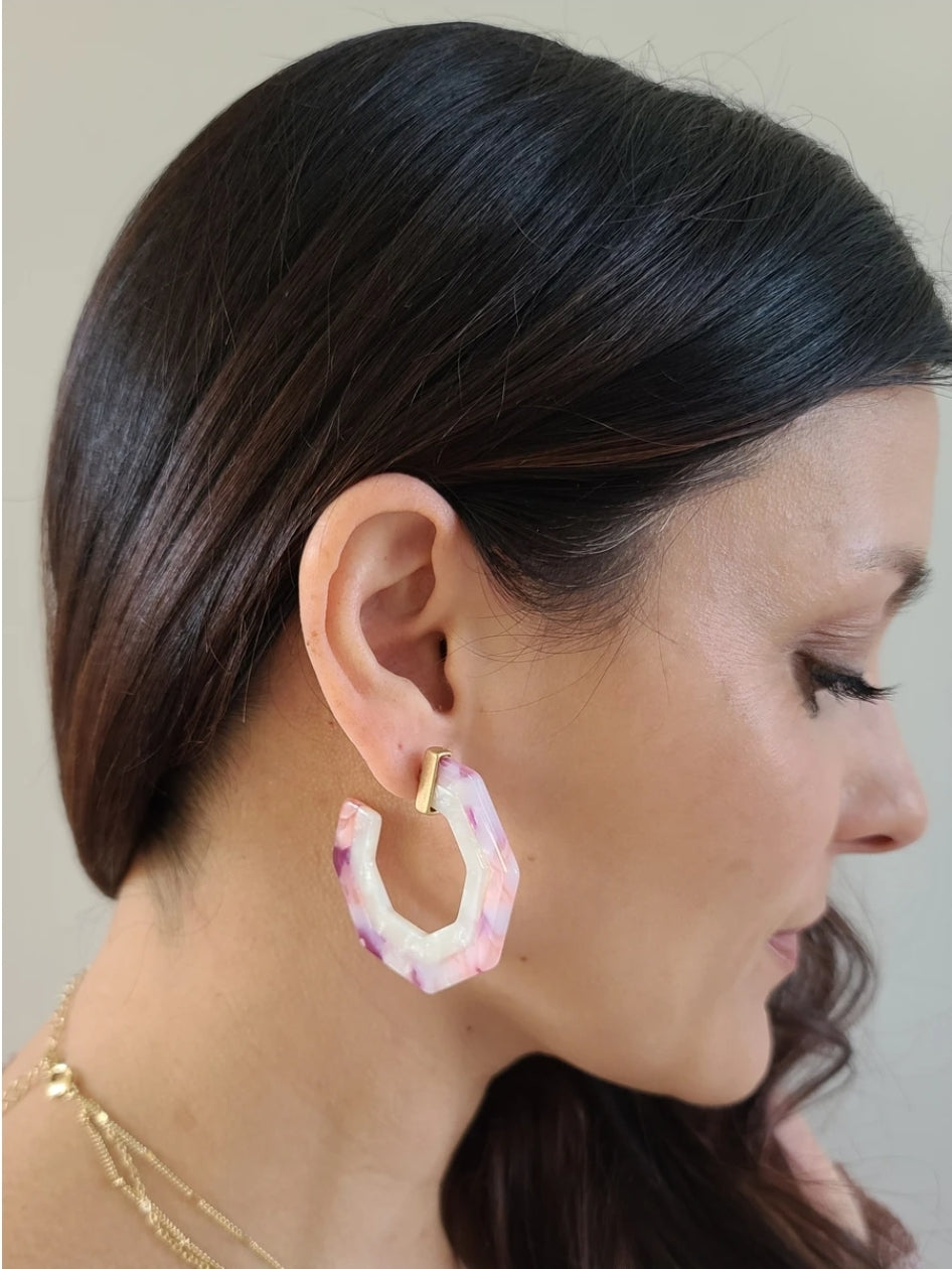 Resin Geo Hoops