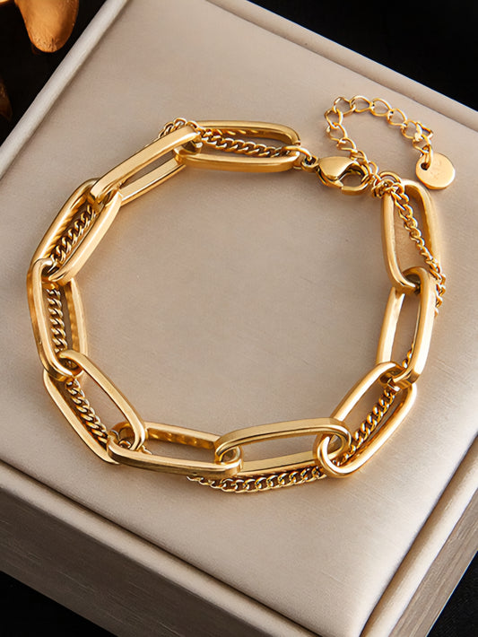 18K Gold Plated Chain Link Bracelet