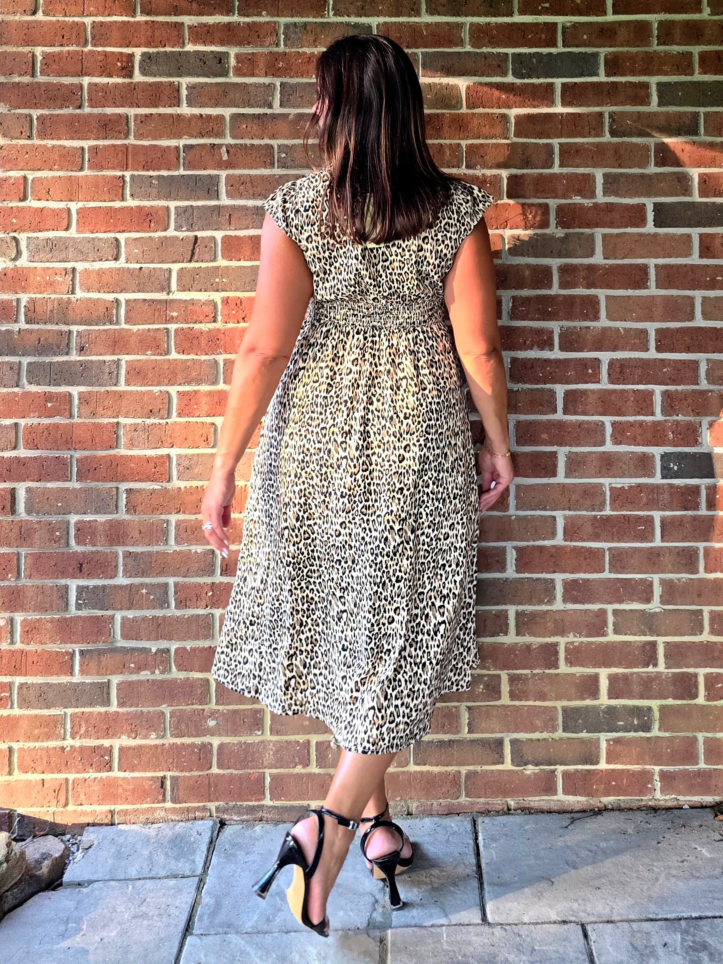 Leopard Print Midi Dress