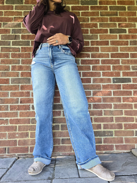 Risen High Rise Baggy Fit Jeans