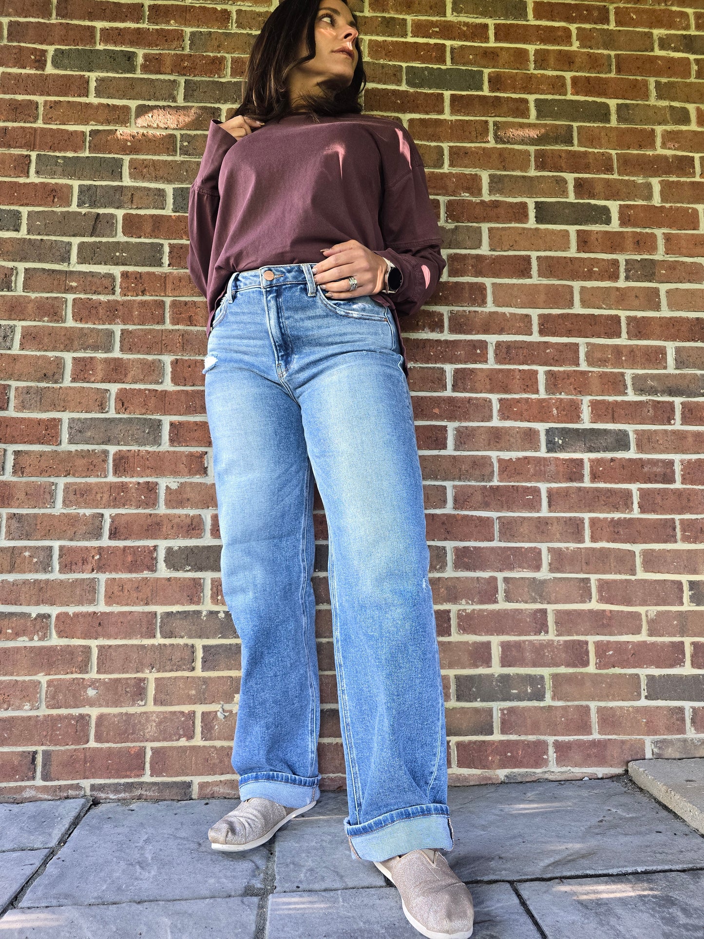 Risen High Rise Baggy Fit Jeans