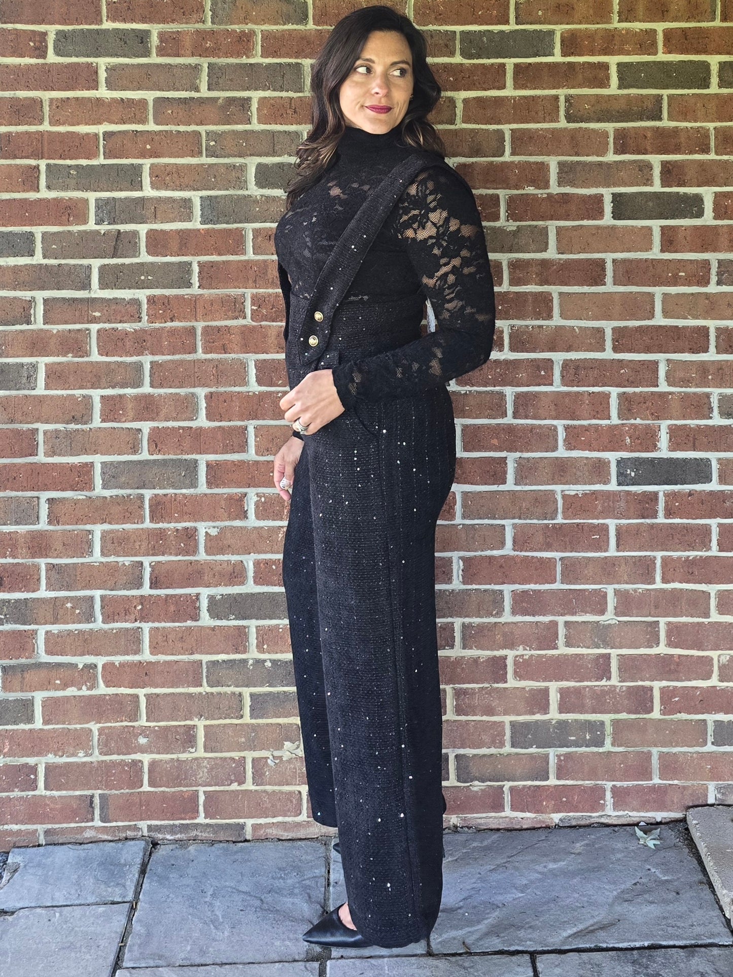 Bouclé Overall Jumpsuit