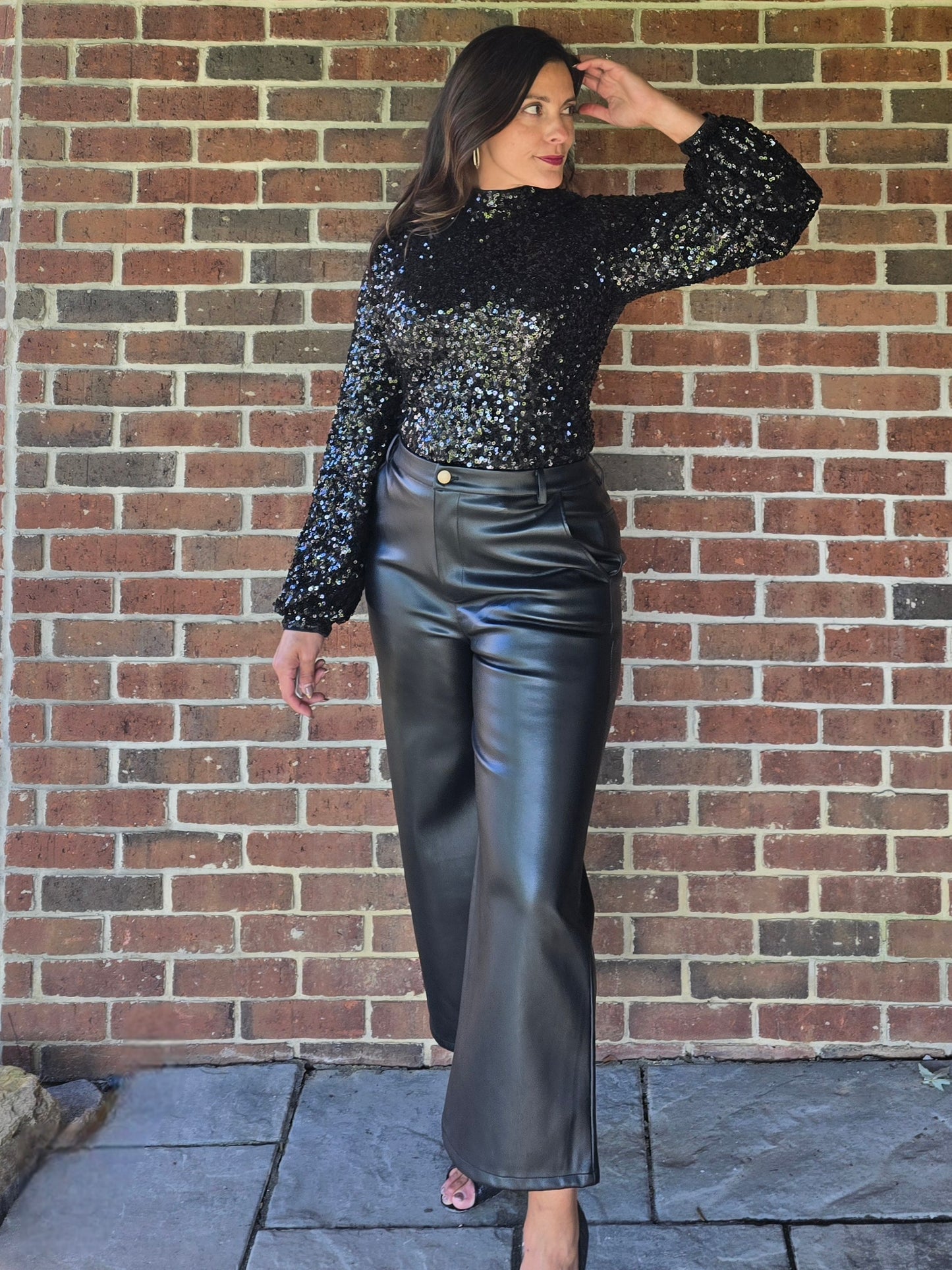 Vegan Butter Leather Cropped Pants