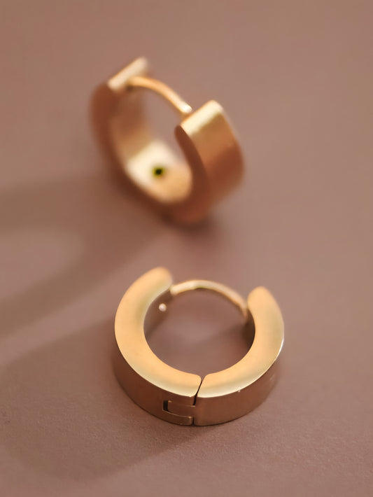 Gold Plated Huggie Earrings