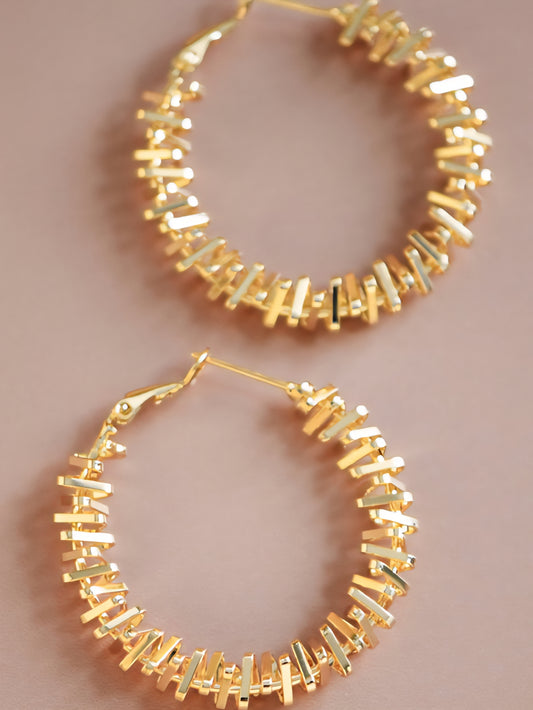 18K Gold Plated Coil Hoops