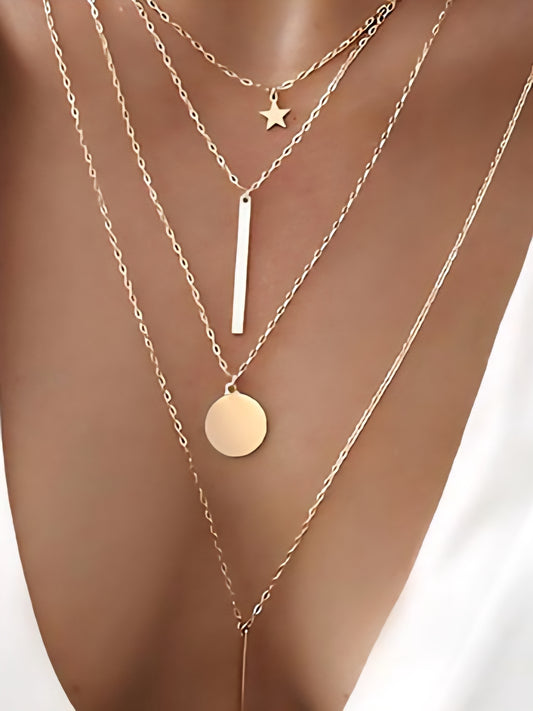 18K Multi Layered Necklace