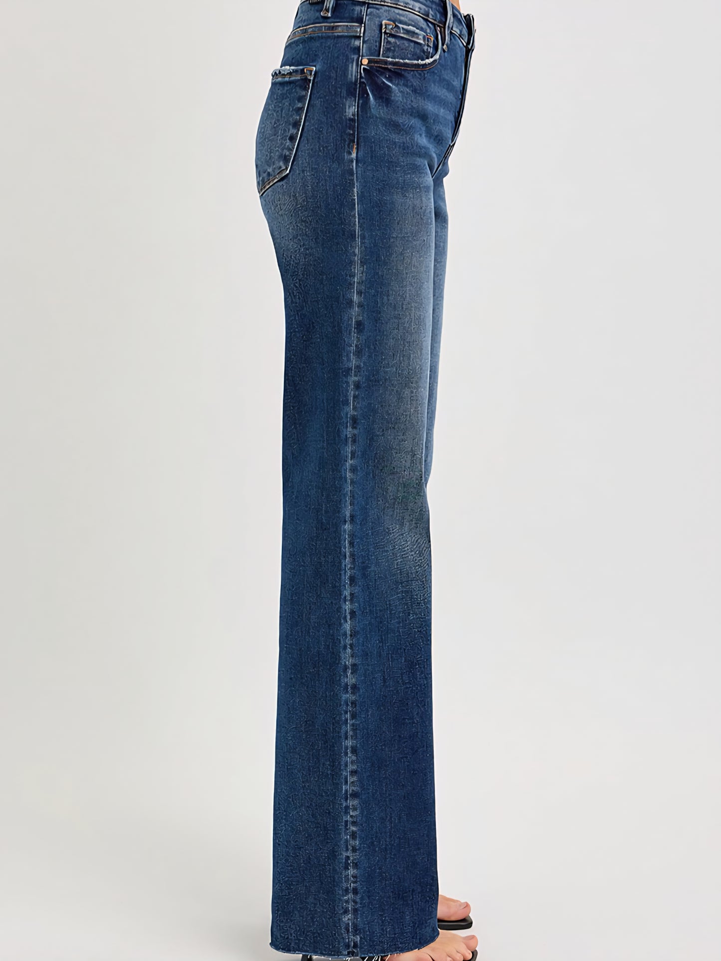 Tummy Control High Rise Dark Wash Straight Leg Jeans