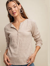Load image into Gallery viewer, Crinkle Henley Top
