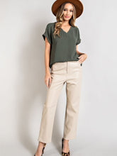 Load image into Gallery viewer, Olive V Neck Top
